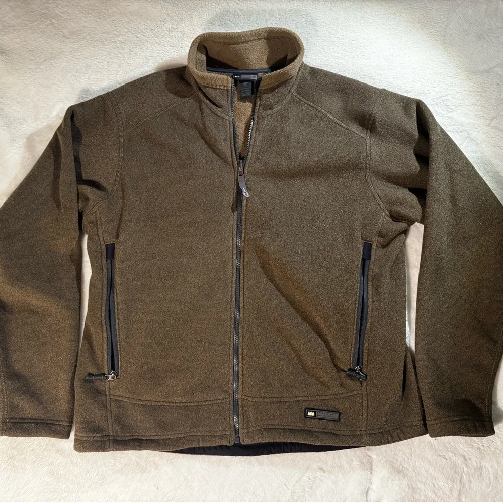 REI Dark Brown Fleece Jacket